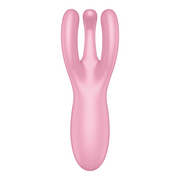 Satisfyer - Threesome 4 - Vibromasseur multifonctionnel avec 3 antennes - Rose-Erotiekvoordeel.nl