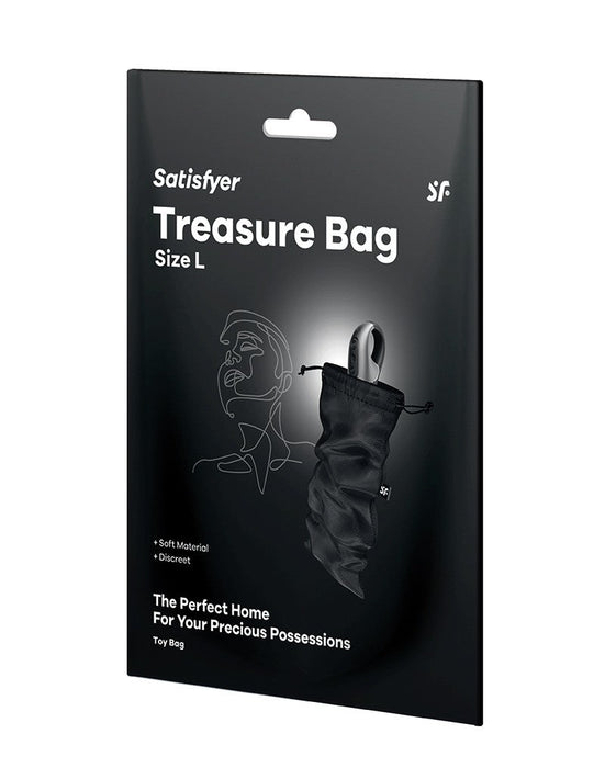 Satisfyer Treasure Bag - Speeltjes Opbergtas - Maat L - Zwart-Erotiekvoordeel.nl