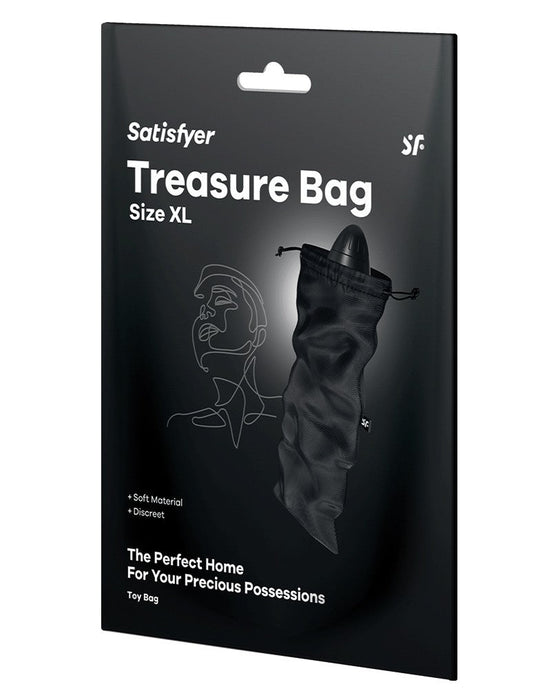 Satisfyer Treasure Bag - Speeltjes Opbergtas - Maat XL - Zwart-Erotiekvoordeel.nl