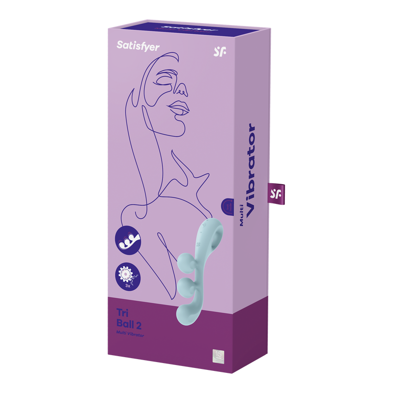 Satisfyer - Tri Ball 2 - Vibrator met 3 Motoren - Lichtblauw-Erotiekvoordeel.nl
