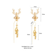 Sevanda - Stag - Tepelklemmen met Hertengewei en Hanger - Goud-Erotiekvoordeel.nl