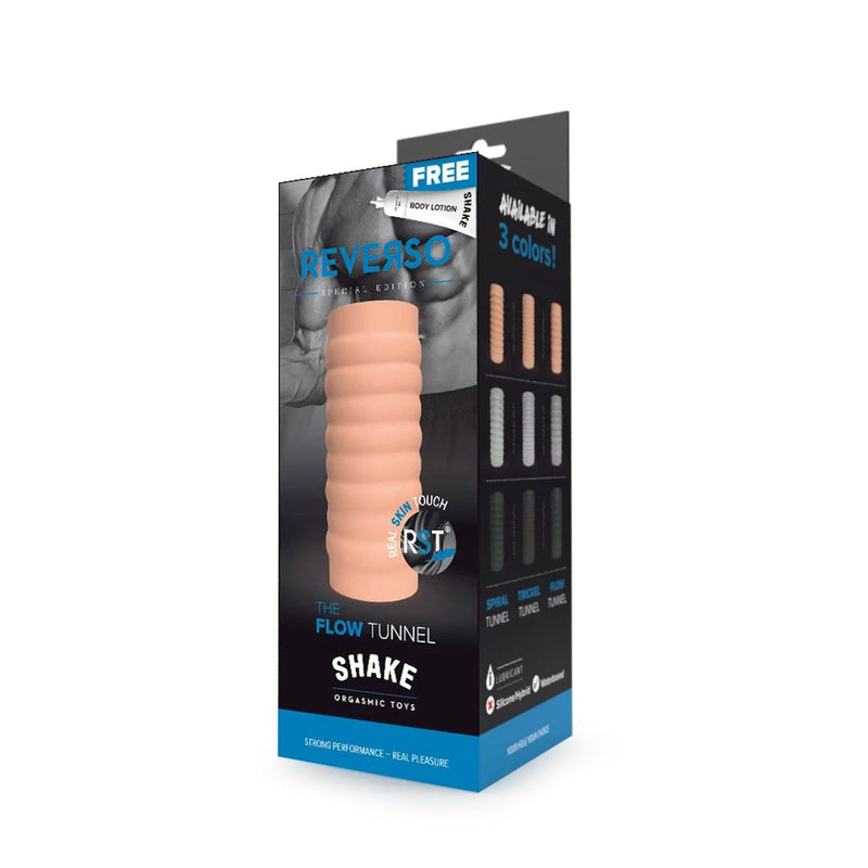 Shake - The Flow - Masturbator en Penis Sleeve - Lichte Huidskleur-Erotiekvoordeel.nl