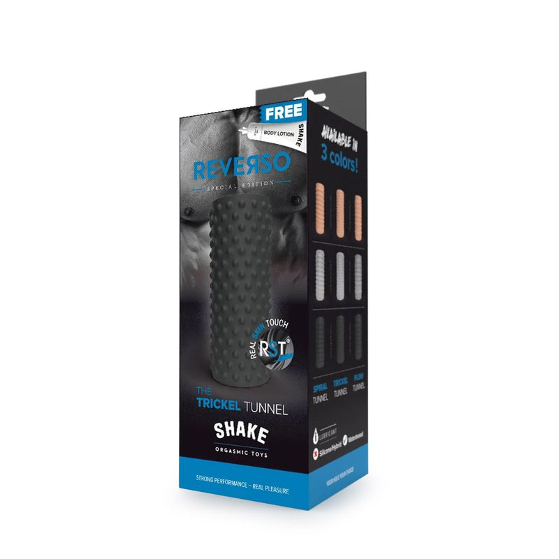 Shake - The Trickle - Masturbator en Penis Sleeve - Zwart-Erotiekvoordeel.nl