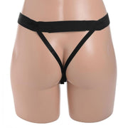 Size Matters - Holle Strap-On Siliconen Dildo Met Harnas - Beige-roze/Zwart-Erotiekvoordeel.nl