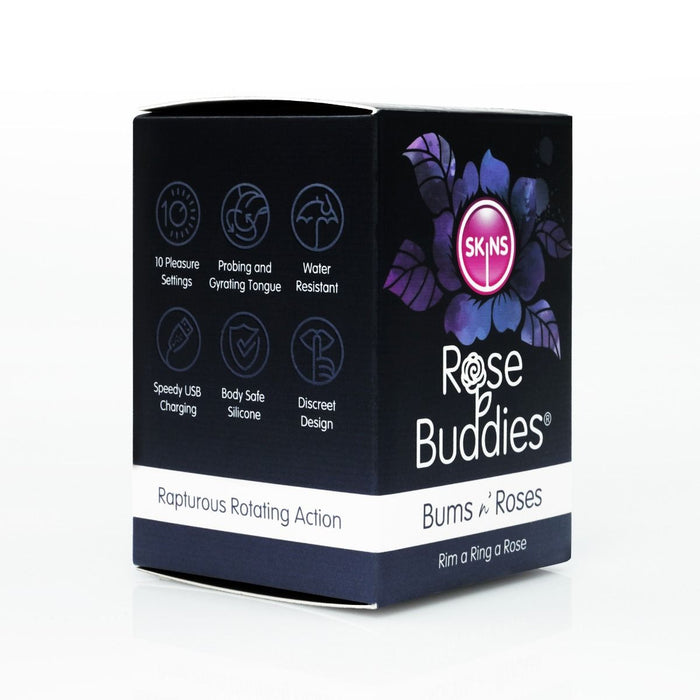 Skins - Rose Buddies - Bums N Roses - Anaal Vibrator - Zwart-Erotiekvoordeel.nl