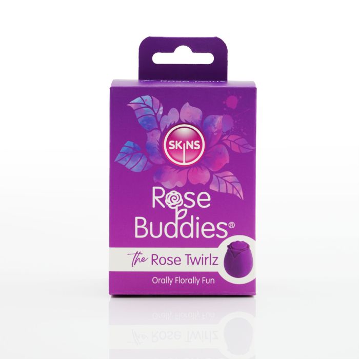 Skins - Rose Buddies - The Rose Twirlz - Vibrator met tapping (klop) functie - Paars-Erotiekvoordeel.nl