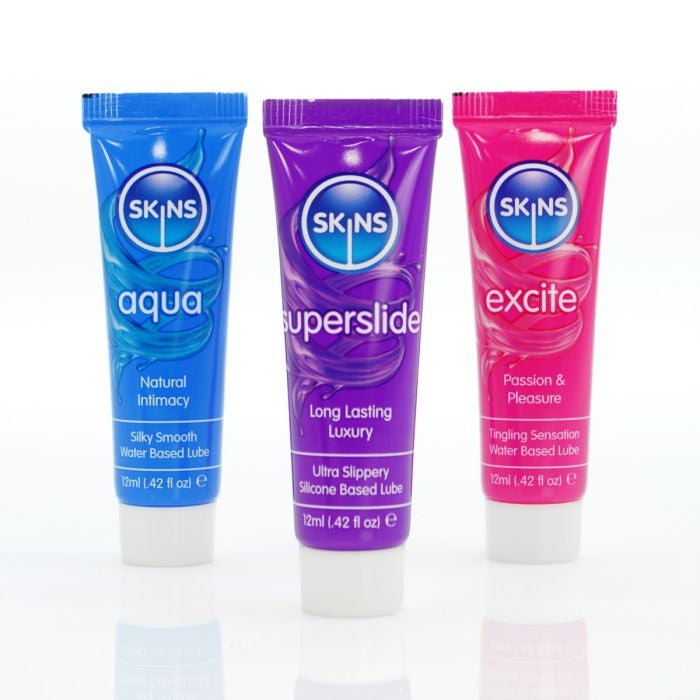 Skins - Sampler Pack - Water-Based Lubricant - Vital - 3 x 12 ml - Erotiekvoordeel.nl