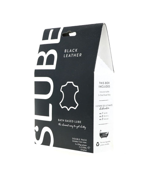 Slube - Black Leather - Double Bath Play - Body to Body Glijmiddel - 2 x 250 gram-Erotiekvoordeel.nl