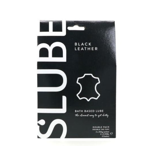 Slube - Black Leather - Double Bath Play - Lubrifiant Body to Body - 2 x 250 grammes - Erotiekvoordeel.nl