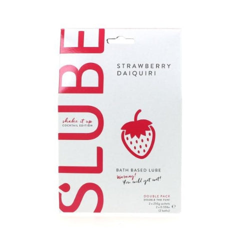 Slube - Strawberry Daiquiri - Double Bath Play - Body-to-Body Lubricant - 2 x 250 grams - Erotiekvoordeel.nl