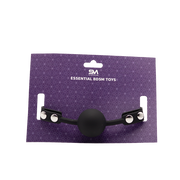 Smart Moves - Bâillon boule en silicone verrouillable - Noir-Erotiekvoordeel.nl