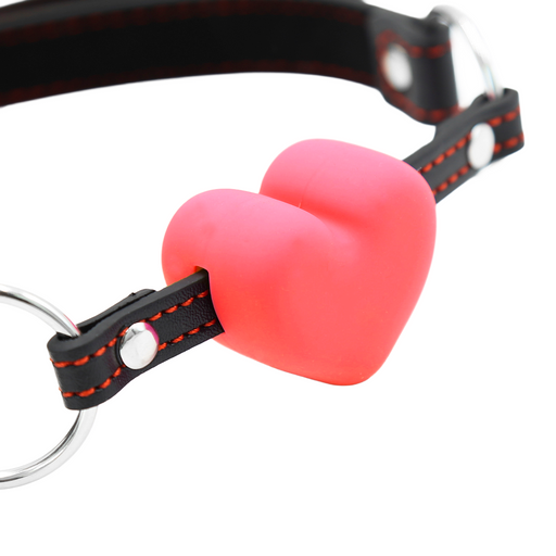 Smart Moves - Heart-Shaped Ball Gag - Red/Black-Erotiekvoordeel.nl