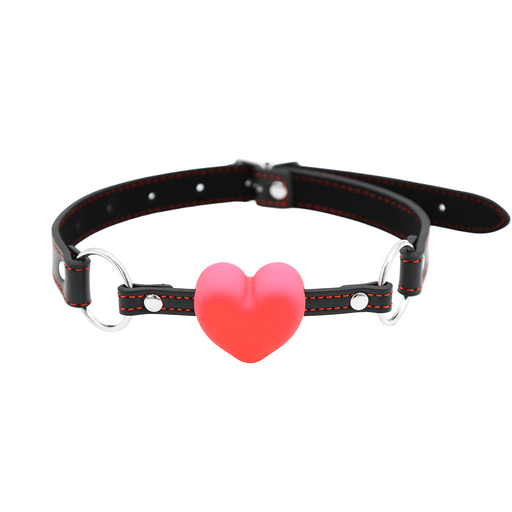 Smart Moves - Heart-Shaped Ball Gag - Red/Black-Erotiekvoordeel.nl