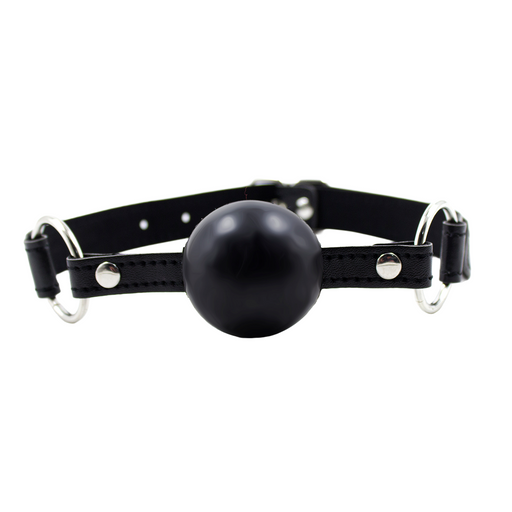 Smart Moves - Ball Gag - Silicone Ball - PU Leather Strap - Black-Erotiekvoordeel.nl