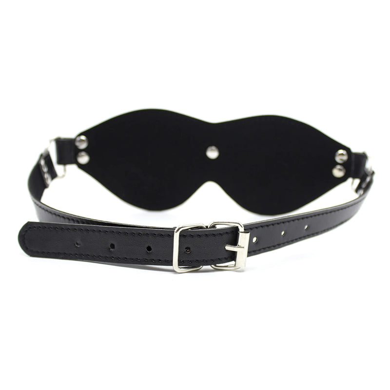 Smart Moves - Bandeau pour les yeux avec lanière décorative - Cuir PU - Noir-Erotiekvoordeel.nl