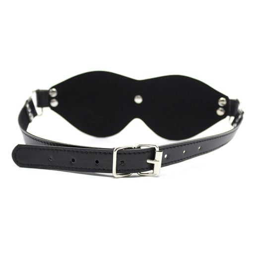 Smart Moves - Blindfold with Decorative Strap - PU Leather - Black-Erotiekvoordeel.nl
