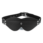 Smart Moves - Bandeau pour les yeux avec lanière décorative - Cuir PU - Noir-Erotiekvoordeel.nl