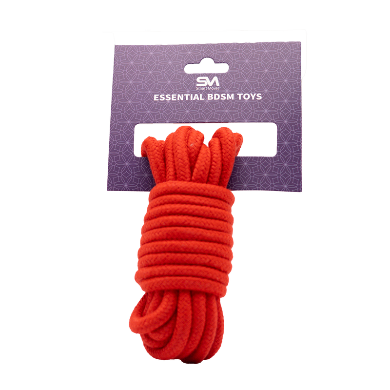 Smart Moves - Cuerda de bondage - Algodón - Rojo-Erotiekvoordeel.nl