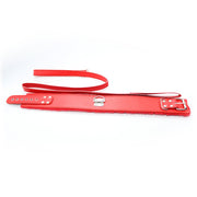 Smart Moves - Collier doublé de fourrure avec laisse - Rouge-Erotiekvoordeel.nl