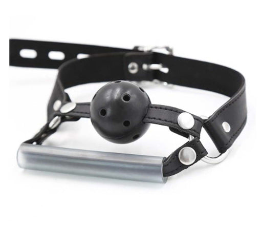 Smart Moves - Breathable ball gag met kin strap - Zwart-Erotiekvoordeel.nl