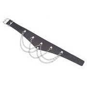 Smart Moves - Brede Collar met Kettingen - Zwart-Erotiekvoordeel.nl