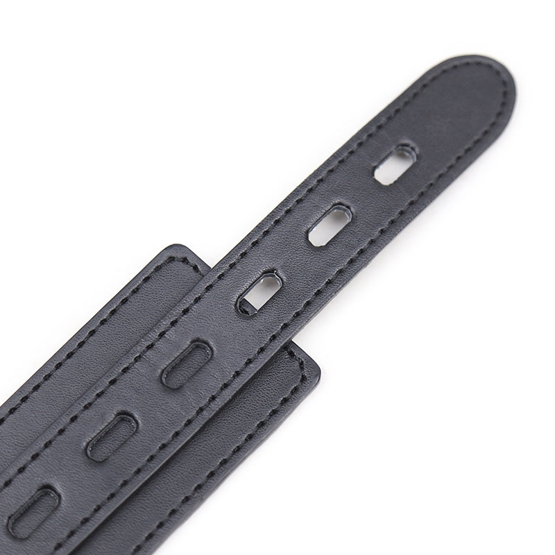 Smart Moves - Collar with Three Rings - Includes Leash - Black-Erotiekvoordeel.nl