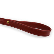 Smart Moves - Collar with Leash - Dark Red - Gold Hardware - Erotiekvoordeel.nl