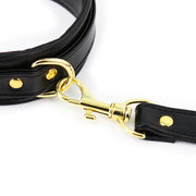 Smart Moves - Collar con correa - Herrajes metálicos dorados - Negro - Erotiekvoordeel.nl