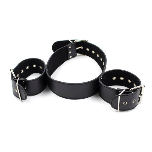 Smart Moves - Collar con esposas fijas - Negro-Erotiekvoordeel.nl