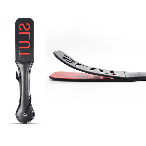 Smart Moves - Doppia paletta SLUT - 32 cm - Nero/Rosso - Erotiekvoordeel.nl