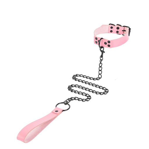 Smart Moves - Collare semplice con guinzaglio - Rosa-Erotiekvoordeel.nl