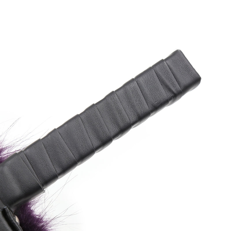 Smart Moves - Paddle en fausse fourrure - 32 cm - Violet/Noir-Erotiekvoordeel.nl