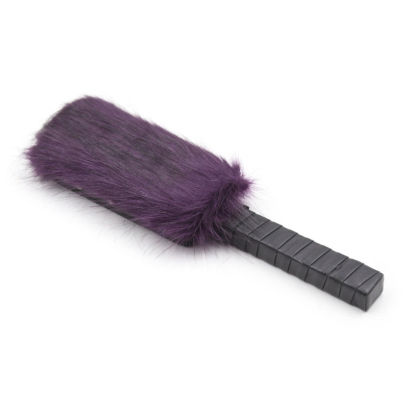 Smart Moves - Paddle en fausse fourrure - 32 cm - Violet/Noir-Erotiekvoordeel.nl