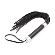 Smart Moves - Flogger - Smooth Handle - 50 cm - Black/Silver-Erotiekvoordeel.nl
