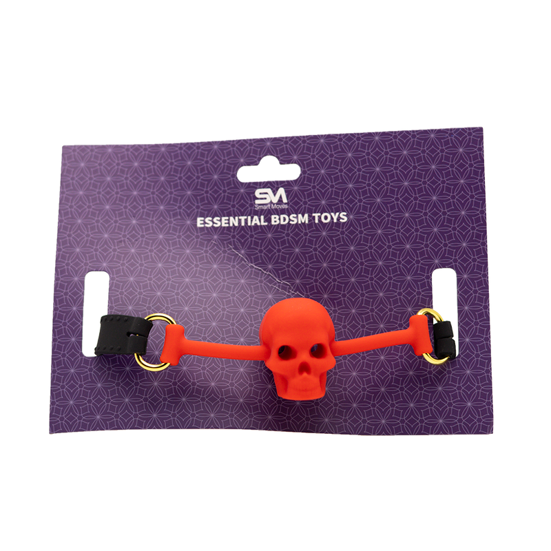 Smart Moves - Bâillon Gothic Skull - Rouge - Erotiekvoordeel.nl