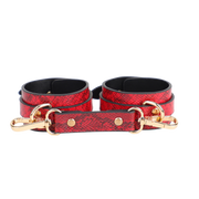 Smart Moves - Esposas - Estampado de serpiente - Cuero PU - Rojo - Erotiekvoordeel.nl