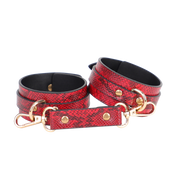 Smart Moves - Esposas - Estampado de serpiente - Cuero PU - Rojo - Erotiekvoordeel.nl