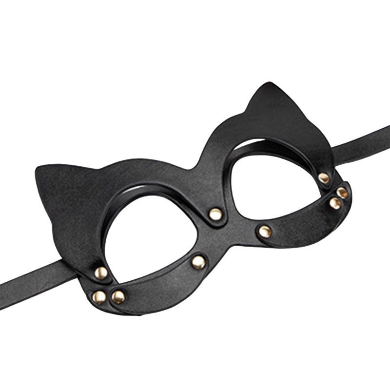 Smart Moves - Masque de chat avec clous - Noir-Erotiekvoordeel.nl