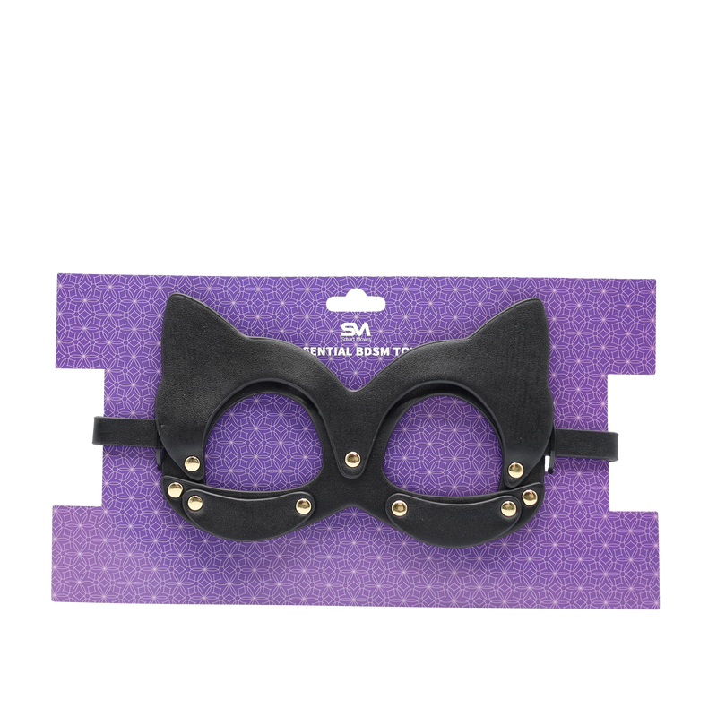 Smart Moves - Masque de chat avec clous - Noir-Erotiekvoordeel.nl