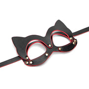 Smart Moves - Maschera da gatto con borchie - Nero/Rosso-Erotiekvoordeel.nl