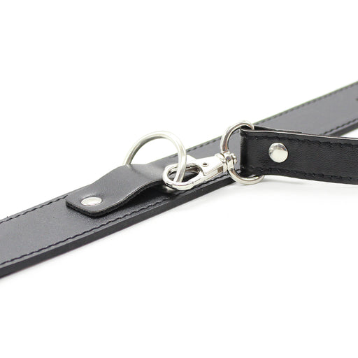 Smart Moves - Collar clásico con correa - Negro-Erotiekvoordeel.nl