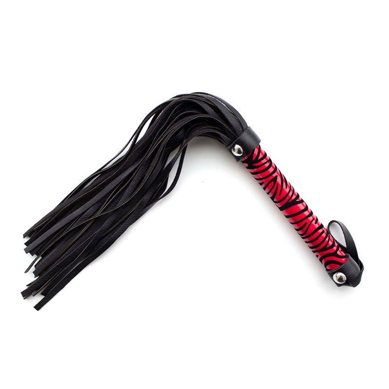 Smart Moves - Flogger Panterprint - 39 cm - Rood/Zwart-Erotiekvoordeel.nl
