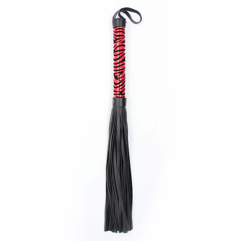 Smart Moves - Flogger Panterprint - 39 cm - Rood/Zwart-Erotiekvoordeel.nl