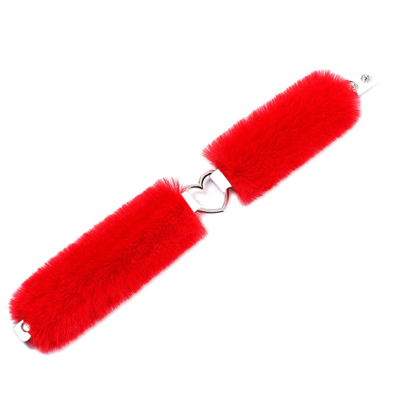 Smart Moves - Love Collar - Kunstfell - Herzförmiger Ring - Rot - Erotiekvoordeel.nl