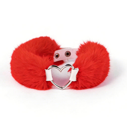 Smart Moves - Love Collar - Piel sintética - Anillo en forma de corazón - Rojo-Erotiekvoordeel.nl