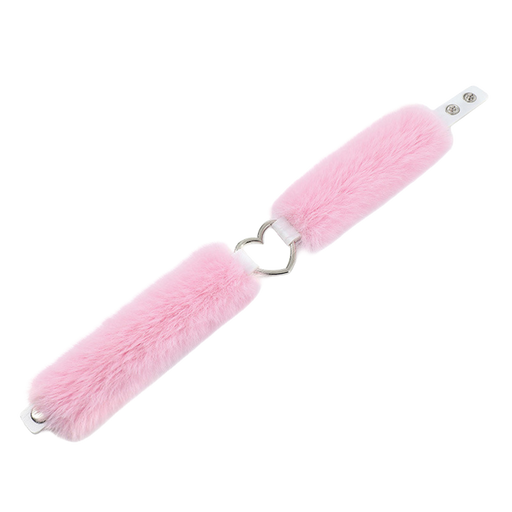 Smart Moves - Collar Love - Pelo sintético - Anilla en forma de corazón - Rosa-Erotiekvoordeel.nl