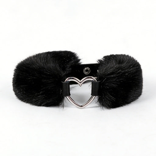 Smart Moves - Collar Love - Piel sintética - Anilla en forma de corazón - Negro-Erotiekvoordeel.nl