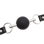 Smart Moves - Mordaza de bola de lujo - Negro/Plata-Erotiekvoordeel.nl