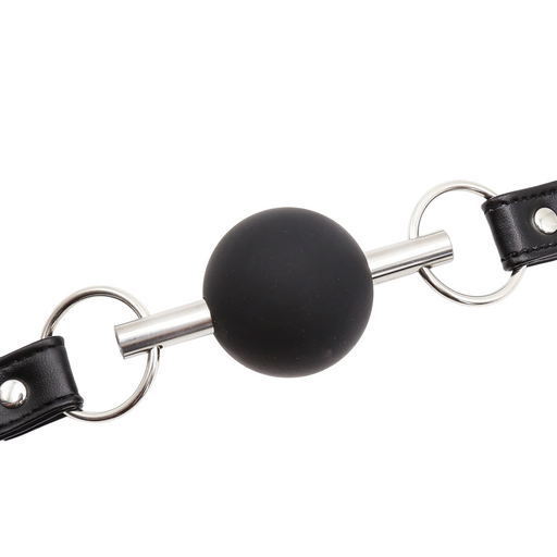 Smart Moves - Luxury Ball Gag - Black/Silver-Erotiekvoordeel.nl