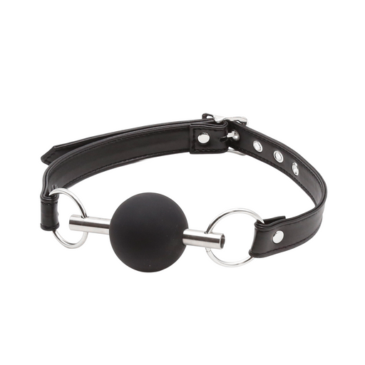 Smart Moves - Luxury Ball Gag - Black/Silver-Erotiekvoordeel.nl